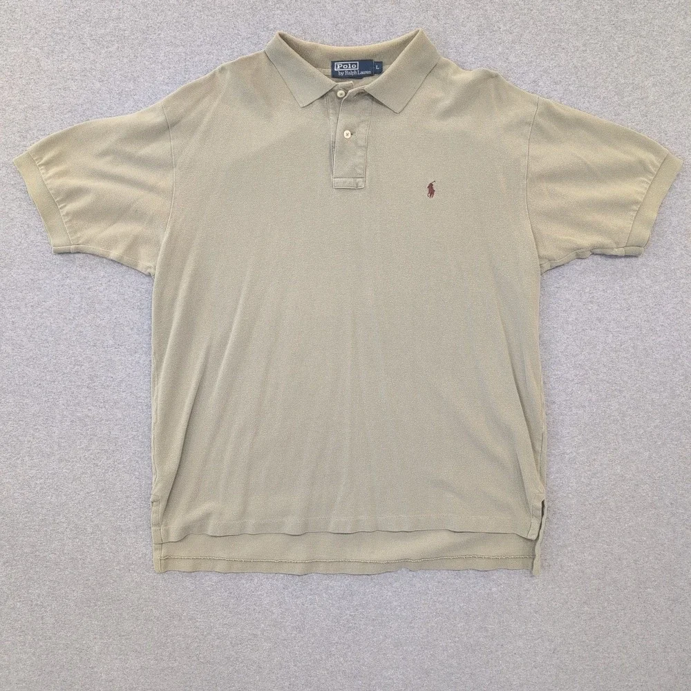 Polo Ralph Lauren Mens Polo Shirt Size L Short Sleeve Light Green Classic Casual - Picture 1 of 4